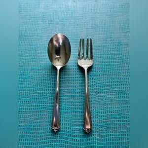 Early 1880-1920 Webster Co .925 Sterling Silver Kid's Fork and Spoon - 25 Grams